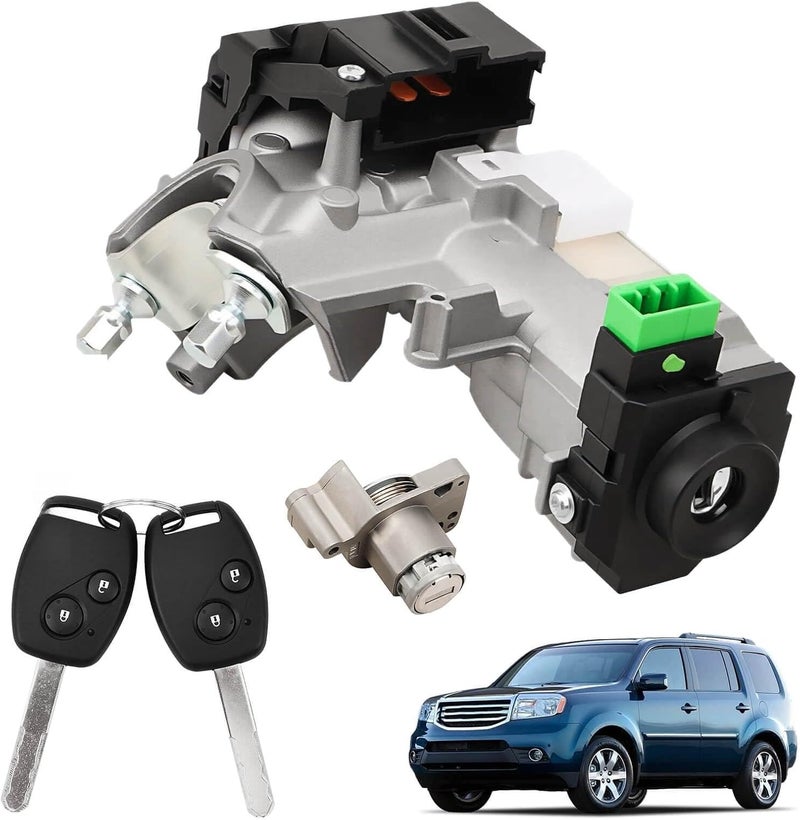 RAMATA 06351-SZA-A01 Ignition Switch Lock Cylinder with Key (with Blank Chip) Compatible with 2009 2010 2011 2012 2013 2014 2015 Honda Pilot, Replace # 72185-SZA-A01(Ignition Chip: 46,Frequency: 315Hz - Image 1